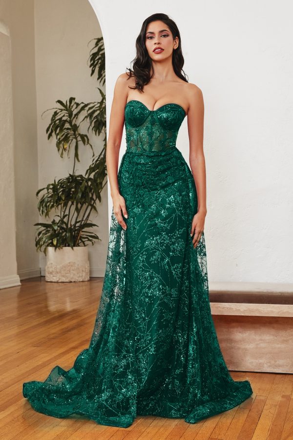 GLITTER FITTED GOWN AND OVERSKIRT - Image 2