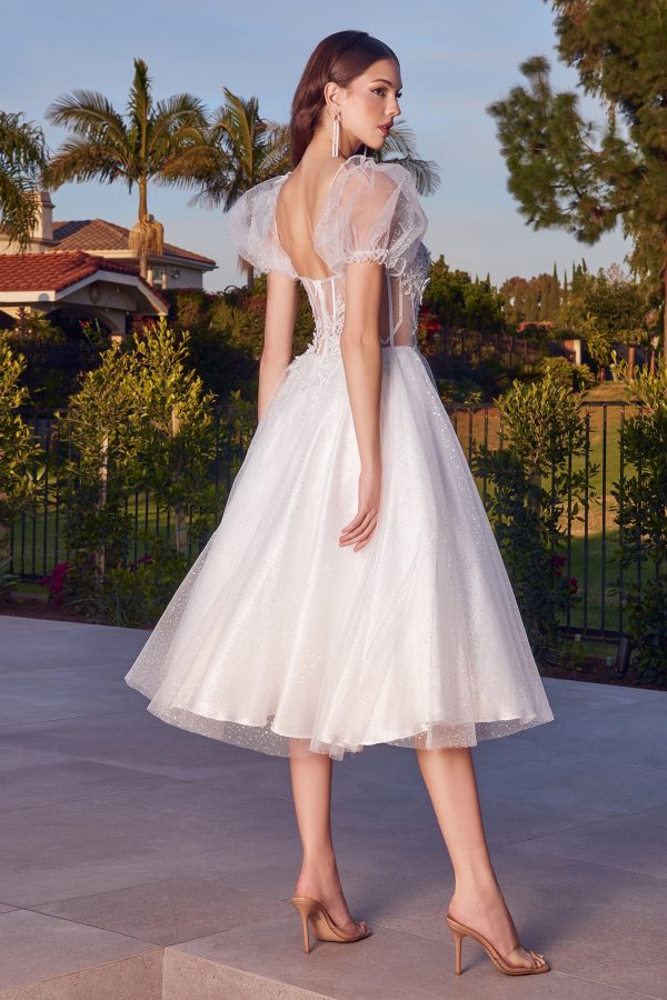 TEA LENGTH GLITTER TULLE GOWN - Image 2