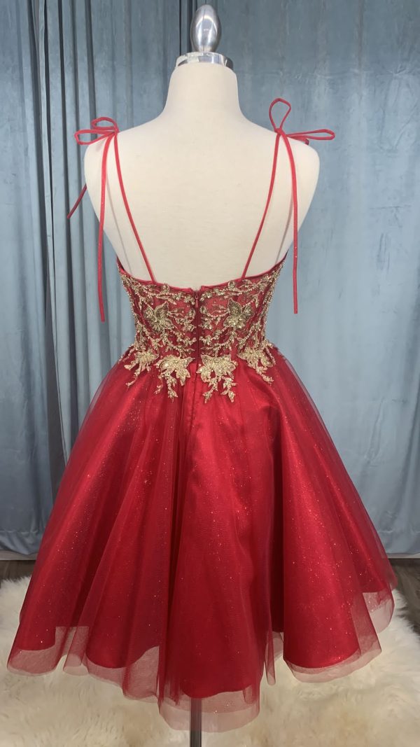 SHORT TULLE AND LACE DRESS - Image 4