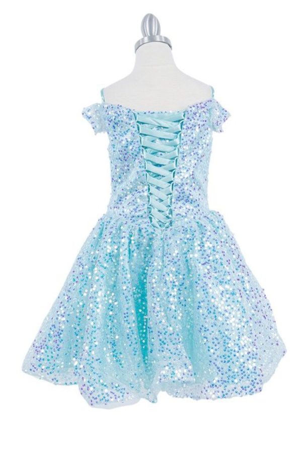 OFF THE SHOULDER SEQUIN DRESS - Image 2