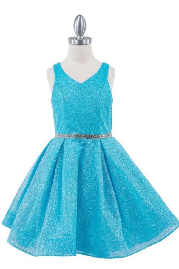 DAZZLING GLITTER HARD MESH SHORT DRESS - Image 3