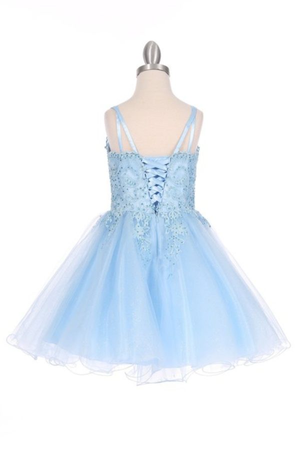 RHINESTONE EMBROIDERED APPLIQUE TULLE DRESS - Image 3