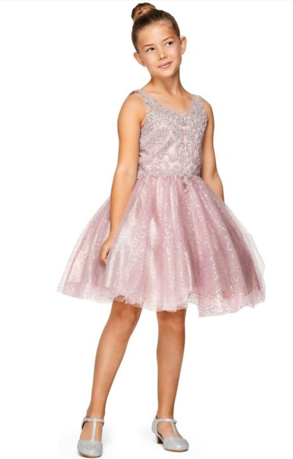 V NECK BEADED NECKLINE WITH TULLE SKIRT - Image 2