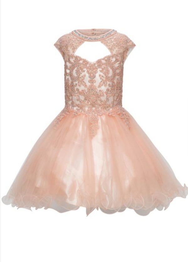 SPARKLY HALTER NECK SWEETHEART STONED NECKLINE WITH TULLE SKIRT