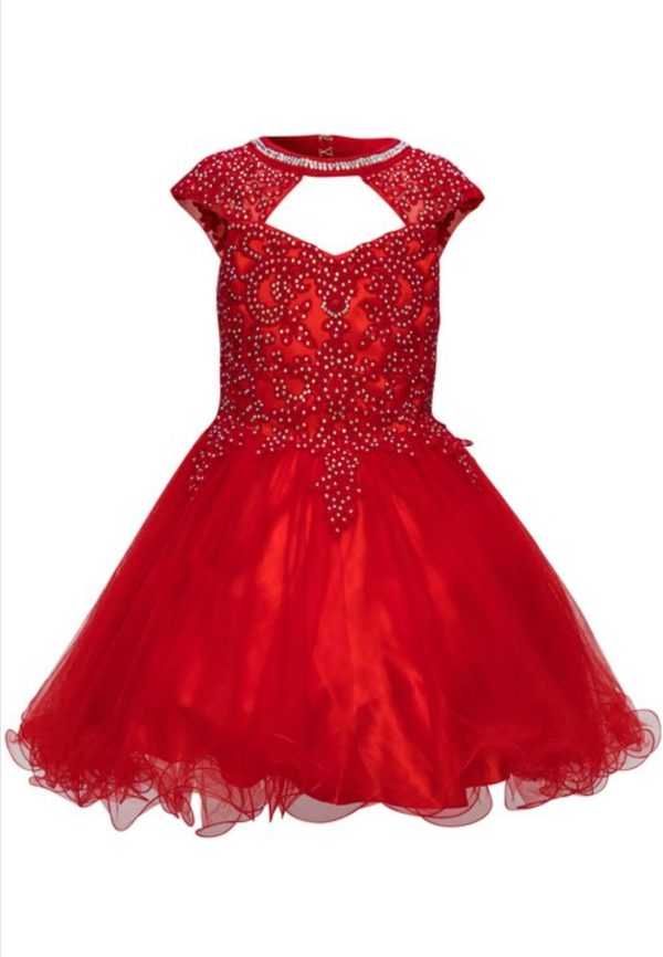 SPARKLY HALTER NECK SWEETHEART STONED NECKLINE WITH TULLE SKIRT - Image 2