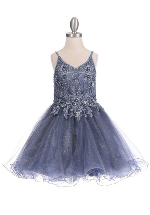 ELEGANT ILLUSION SPARKLY TULLE A LINE TULLE DRESS - Image 5