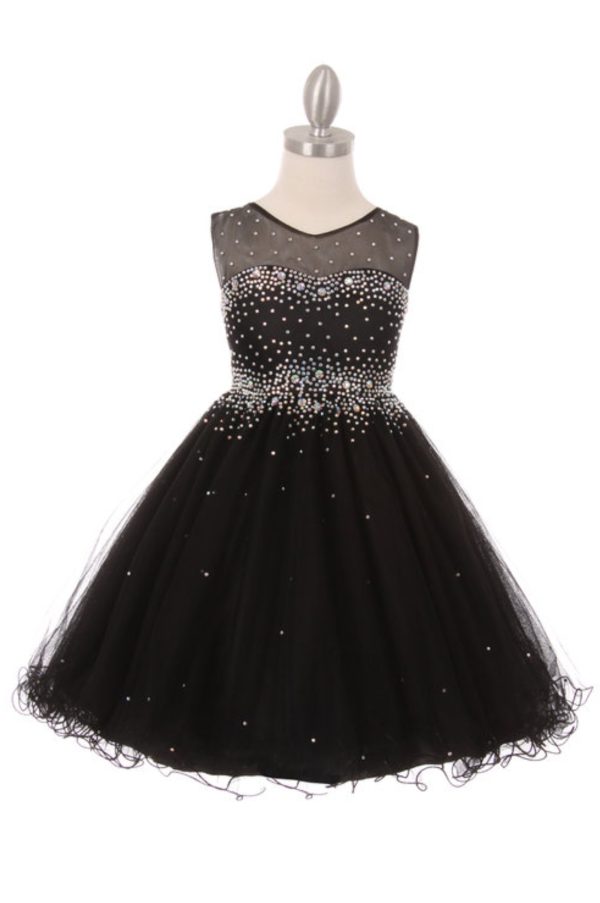ILLUSION SPARKLE DRESS DECORATED IN RHINESTONE - Image 5