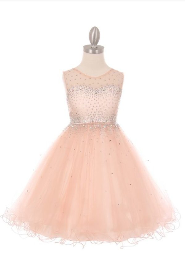 ILLUSION SPARKLE DRESS DECORATED IN RHINESTONE - Image 7