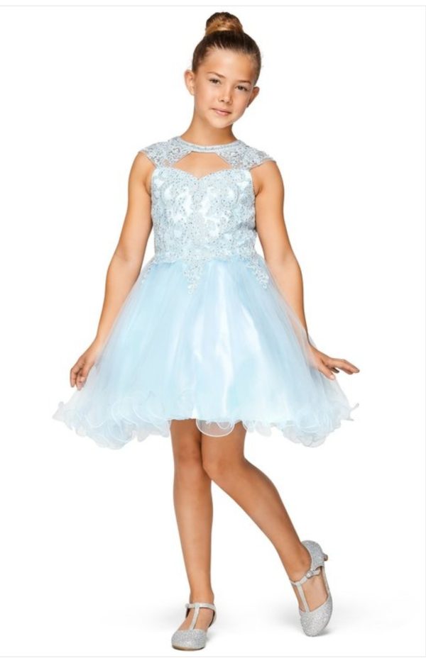 SPARKLY HALTER NECK SWEETHEART STONED NECKLINE WITH TULLE SKIRT - Image 3