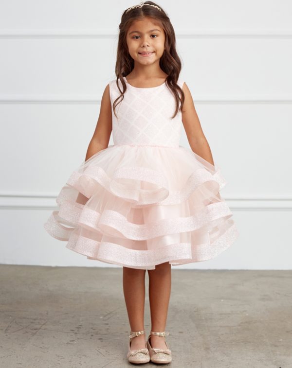 Short dress with a waffle pattern Glitter Bodice - Image 6