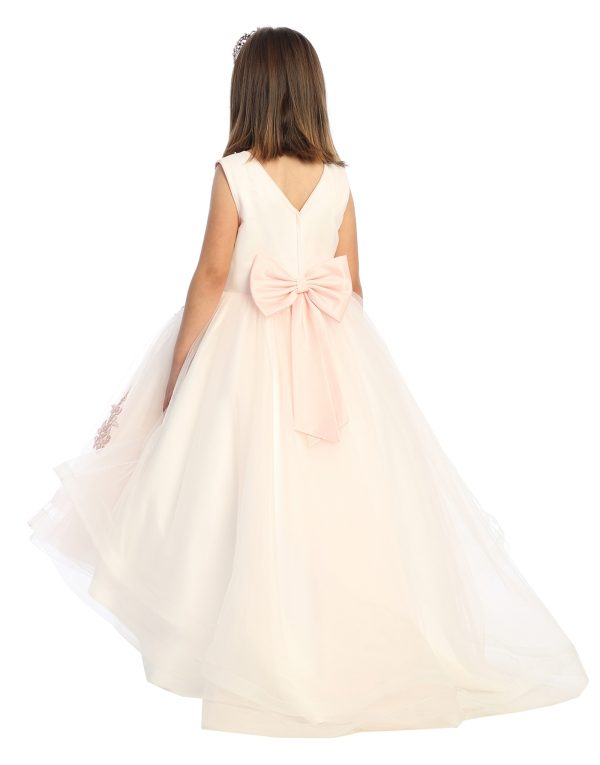 Glitter Bodice with Lace Floral Applique Dress - Image 5