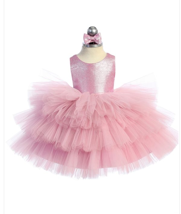 Metallic Glitter Bodice Dress - Image 6