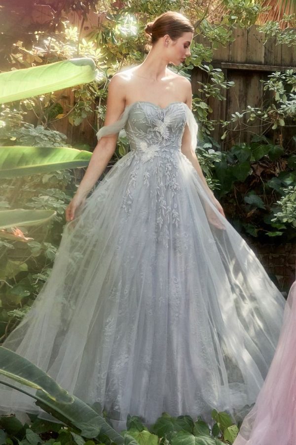OFF THE SHOULDER BIRDS OF ROMANCE A-LINE TULLE GOWN - Image 3