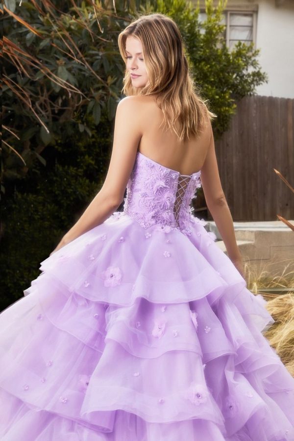PEONY PETAL COUTURE LAYERED BALL GOWN - Image 4