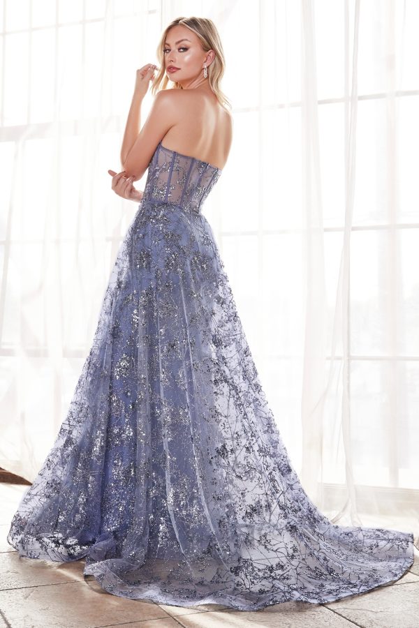GLITTER FITTED GOWN AND OVERSKIRT - Image 5