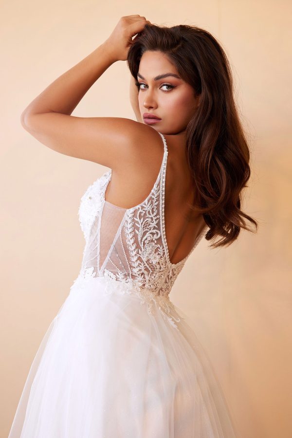 LAYERED TULLE A-LINE BRIDAL GOWN - Image 3