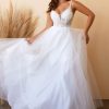 LAYERED TULLE A-LINE BRIDAL GOWN