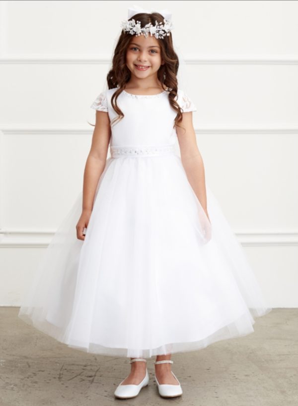 Satin Bodice with a Beaded Neckline
