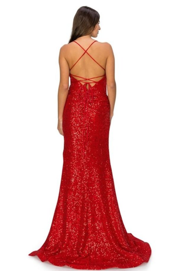 Sweetheart Neckline Sequin Dress - Image 4