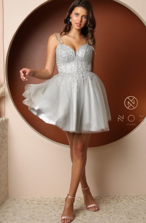 BUSTIER CORSET TIE STRAP SHORT DRESS - Image 4