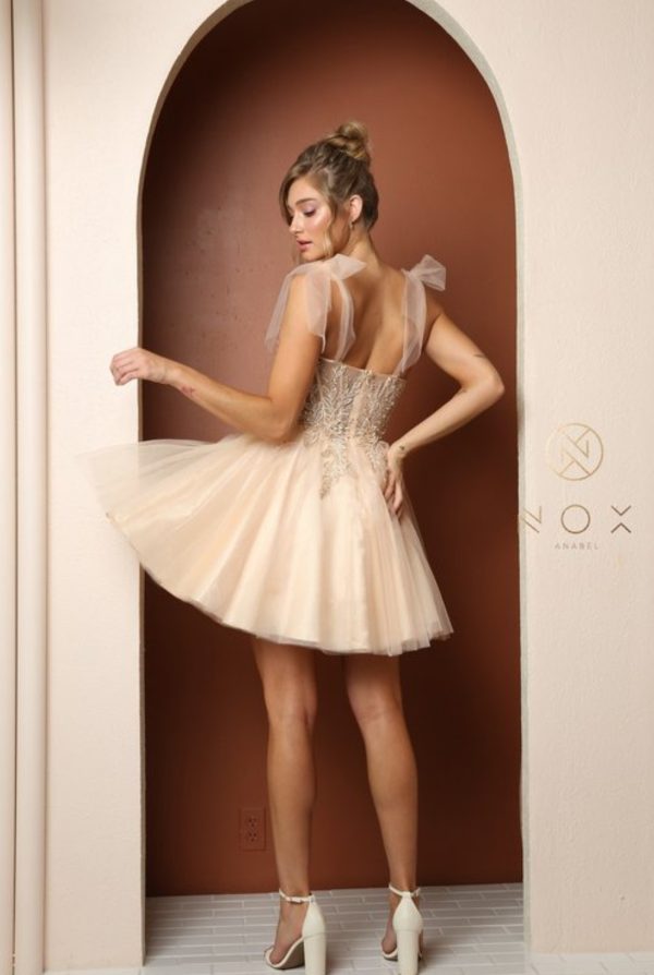 BUSTIER CORSET TIE STRAP SHORT DRESS - Image 5