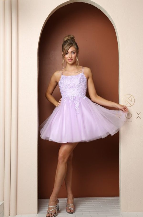 CORSET BACK SHORT BABYDOLL DRESS - Image 4