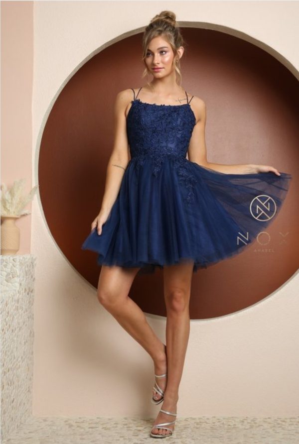 CORSET BACK SHORT BABYDOLL DRESS - Image 2