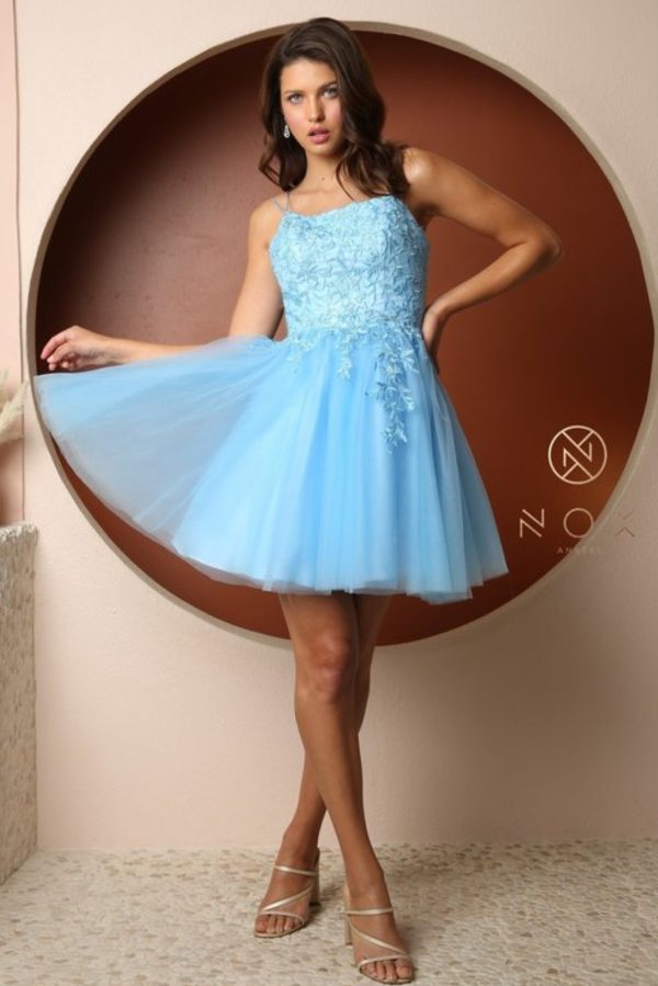 CORSET BACK SHORT BABYDOLL DRESS