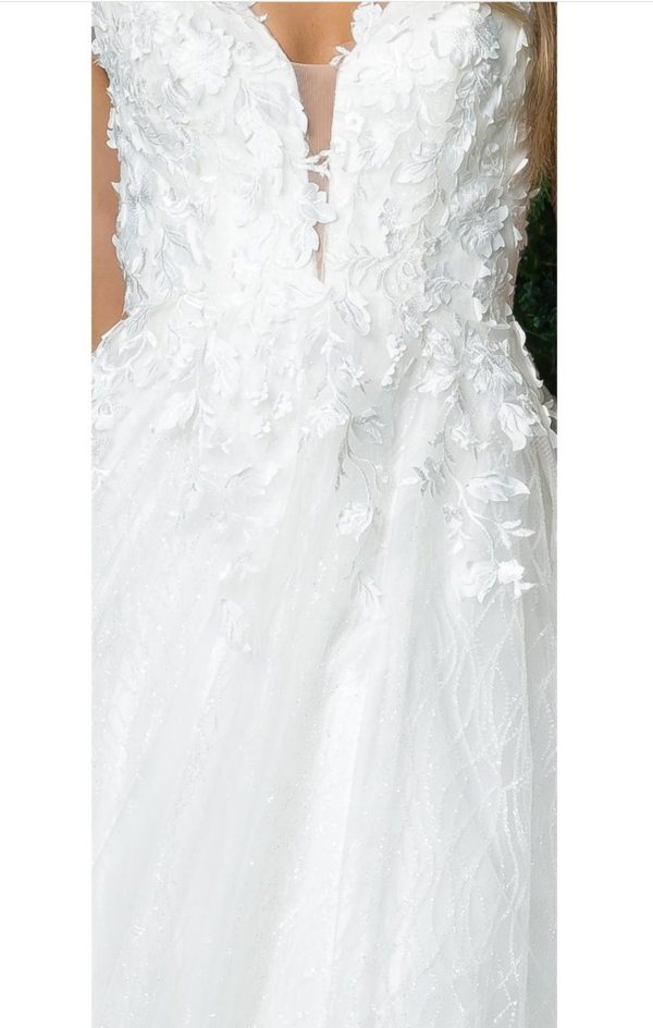 FLOWER DETAIL A LINE DRESS - Image 3