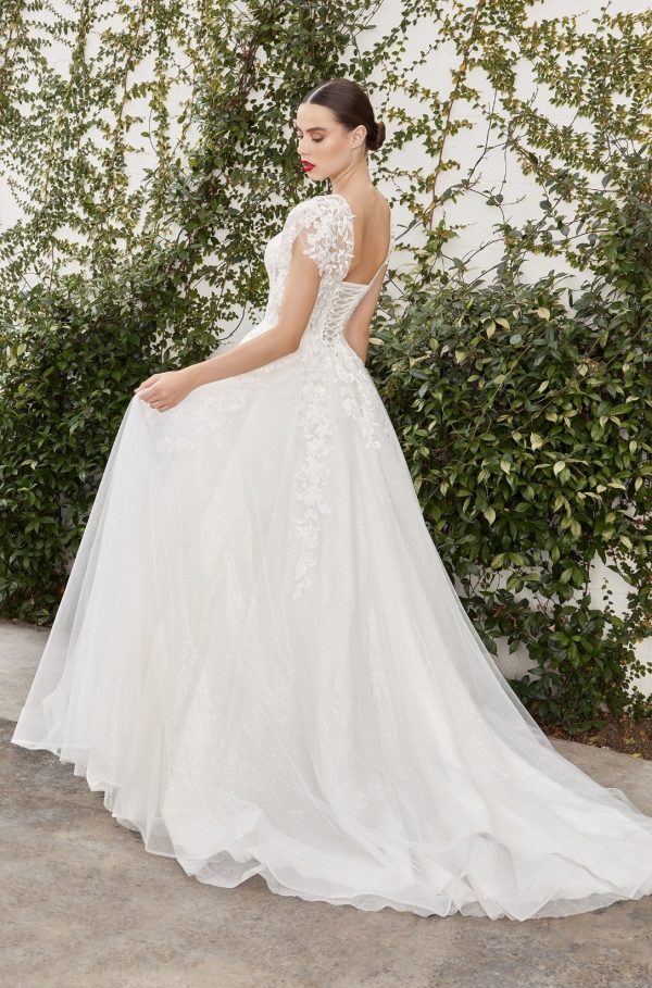CATHERINE CAP SLEEVE LACE BALL GOWN - Image 3