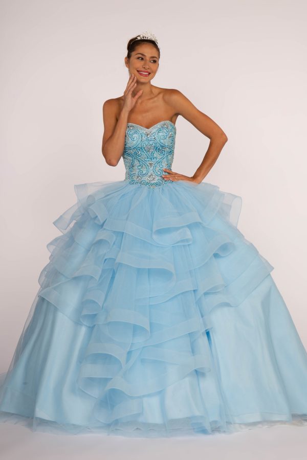 GL2515 Elizabeth K Rhinestone Embellished Sweetheart Ball Gown
