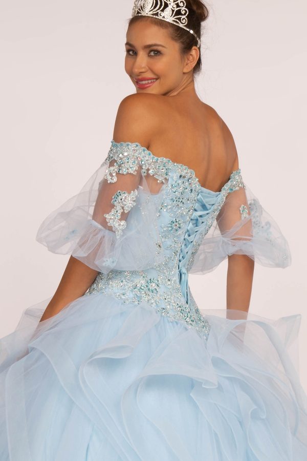 GL2601 Elizabeth K Jewel Embellished Multi-Layered Skirt Ball Gown - Image 2