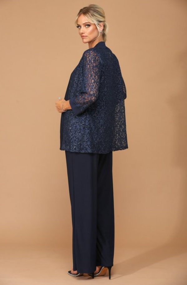 3 piece jersey and lace pant set - Image 3