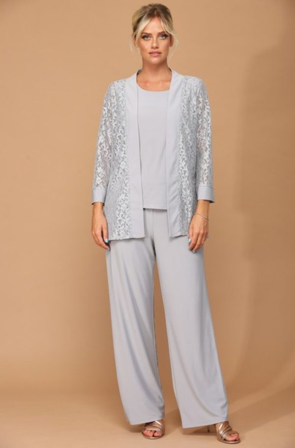 3 piece jersey and lace pant set