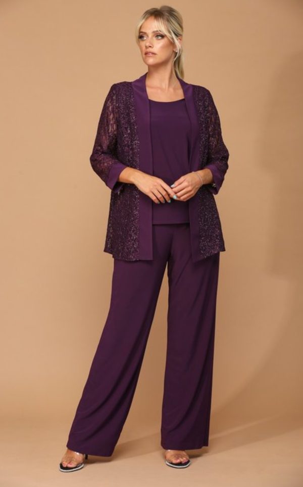 3 piece jersey and lace pant set - Image 6