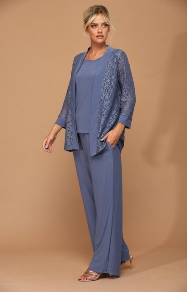 3 piece jersey and lace pant set - Image 8