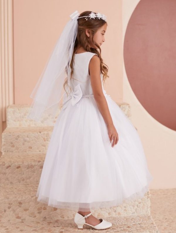 Lace Bodice with Gorgeous 3D Flowers and a Soft Mesh Skirt - Image 3