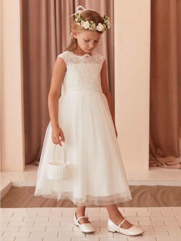 Ivory Flowergirl Dress - Image 4