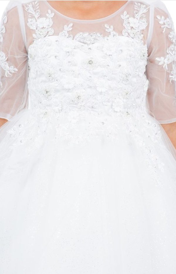 sleeve illusion high low dress - Image 4