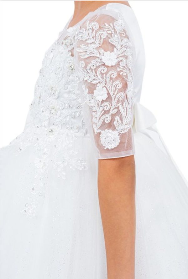 sleeve illusion high low dress - Image 5