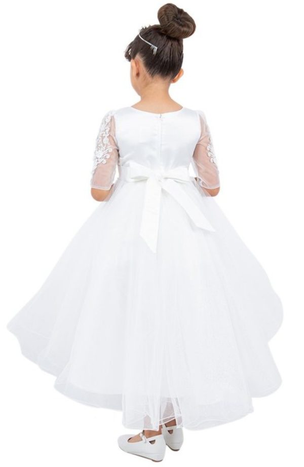 sleeve illusion high low dress - Image 6