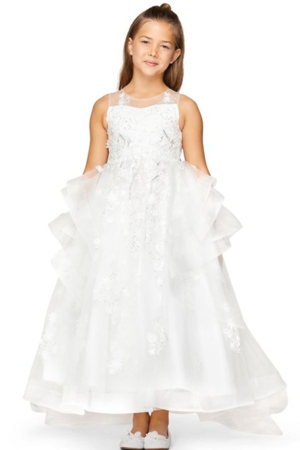 3D Tulle Flower Girl Dress