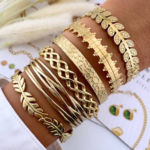 18K gold plated Stainless steel bracelet, Intensity - Image 4