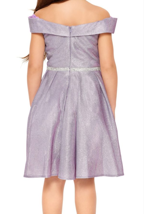 Rose Gold Sparkly Shimmer Dress - Image 3