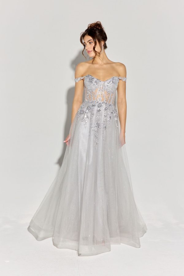 Floral illusion Corset Boned Dress - Image 8