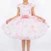 Pink Puff Sleeve Flower Print Dress - Image 2