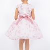 Pink Puff Sleeve Flower Print Dress - Image 4