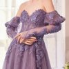 STRAPLESS A-LINE DRESS & REMOVABLE SLEEVES - Image 3