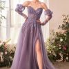STRAPLESS A-LINE DRESS & REMOVABLE SLEEVES